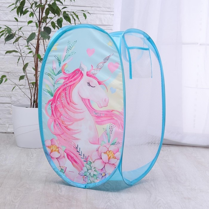 Корзина для хранения игрушек &laquo;Единорог&raquo; 57х34х34 см