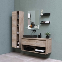 Зеркало в ванную комнату с полкой, прямоугольное, 35&times;50 см