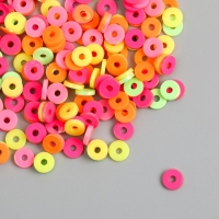 Бусины для творчества PVC "Колечки. Перламутр. Карнавал" набор &asymp; 330 шт 0,1х0,6х0,6 см