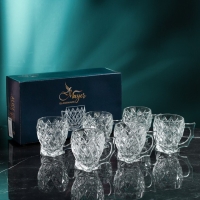 Набор кружек стеклянных &laquo;Алиса&raquo;, 6 шт, 150 мл, Иран
