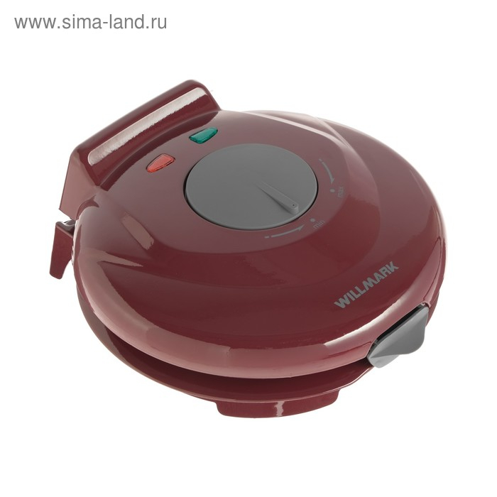 Электровафельница WILLMARK WM-103R, 750 Вт, тонкие вафли, антипригарное покрытие, бордовая Электровафельница WILLMARK WM-103R, 750 Вт, тонкие вафли, антипригарное покрытие, бордовая