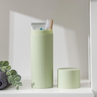 Футляр для зубной щётки и пасты &laquo;Рифлёный&raquo;, 19,2&times;6 см, цвет МИКС