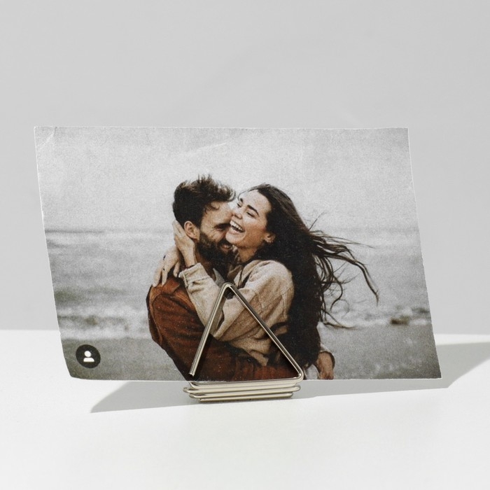 Ценникодержатель с зажимом &laquo;Треугольник&raquo; набор 5шт, 2,4&times;2,4&times;1,2 см, цвет серебро