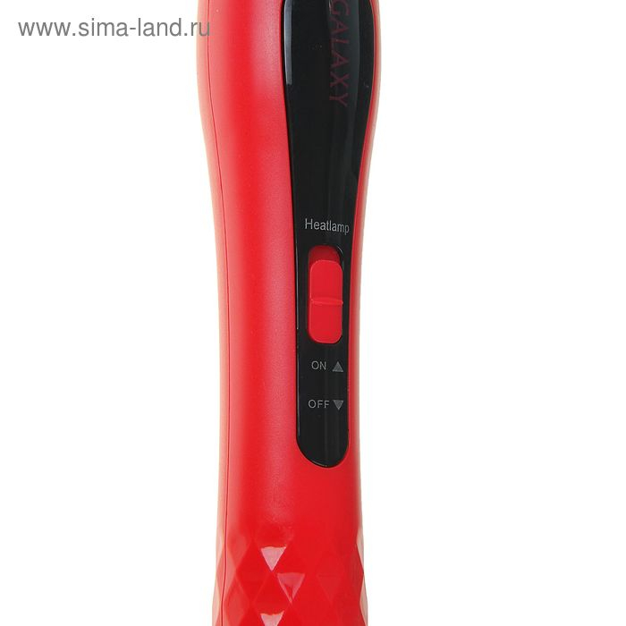 Плойка Galaxy GL 4623, 50 Вт, конусная, керамическое покрытие, d=25 мм, 200&deg;С, красная