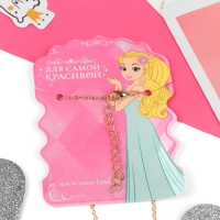 Кулон детский «Выбражулька» единорог с бантом, цвет бело-розовый в золоте Кулон детский «Выбражулька» единорог с бантом, цвет бело-розовый в золоте