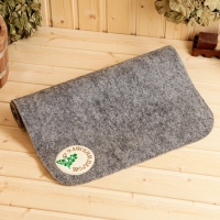 Лежак для бани темный с вышивкой "С легким паром" 150х50 см Лежак для бани темный с вышивкой "С легким паром" 150х50 см