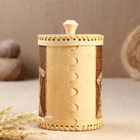 Туес &laquo;Дедушка и бабушка&raquo;, соль,10х17,5 см, береста