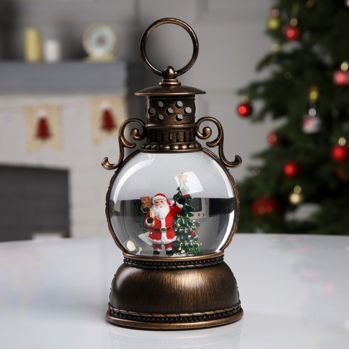 Светодиодная фигура «Фонарь с Дедом Морозом» 11 × 19 × 11 см, пластик, батарейки ААх3 (не в комплекте), USB, свечение тёплое белое Светодиодная фигура «Фонарь с Дедом Морозом» 11 × 19 × 11 см, пластик, батарейки ААх3 (не в комплекте), USB, свечение тёплое белое