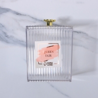 Органайзер для ватных палочек «FLOWER», с крышкой, 11 × 8,5 × 8,5 см, цвет прозрачный/золотистый Органайзер для ватных палочек «FLOWER», с крышкой, 11 × 8,5 × 8,5 см, цвет прозрачный/золотистый