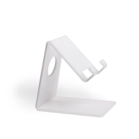 Подставка под телефон с круглым отверстием 7&times;10&times;10,5 см, цвет белый, В ЗАЩИТНОЙ ПЛЁНКЕ