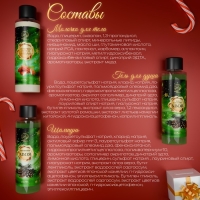 Новый год. Новогодний подарочный набор косметики &laquo;Новогодние огни&raquo;, с ароматом миндаля и хвои. Зеленая серия