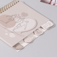 Фотоальбом на спирали 20 листов "Мы семья" объёмный элемент + 4 вкладки 24х24 см