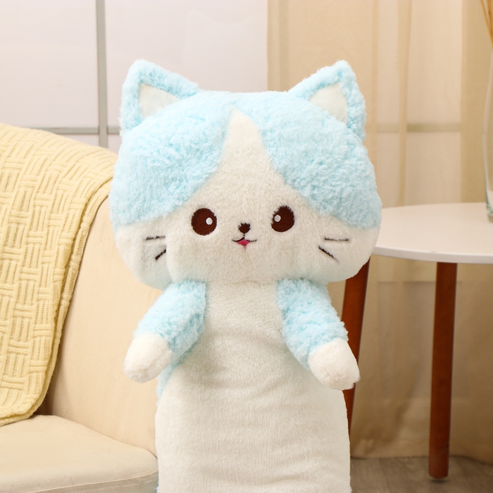 Мягкая игрушка-подушка &laquo;Кот&raquo;, 100 см, цвет голубой