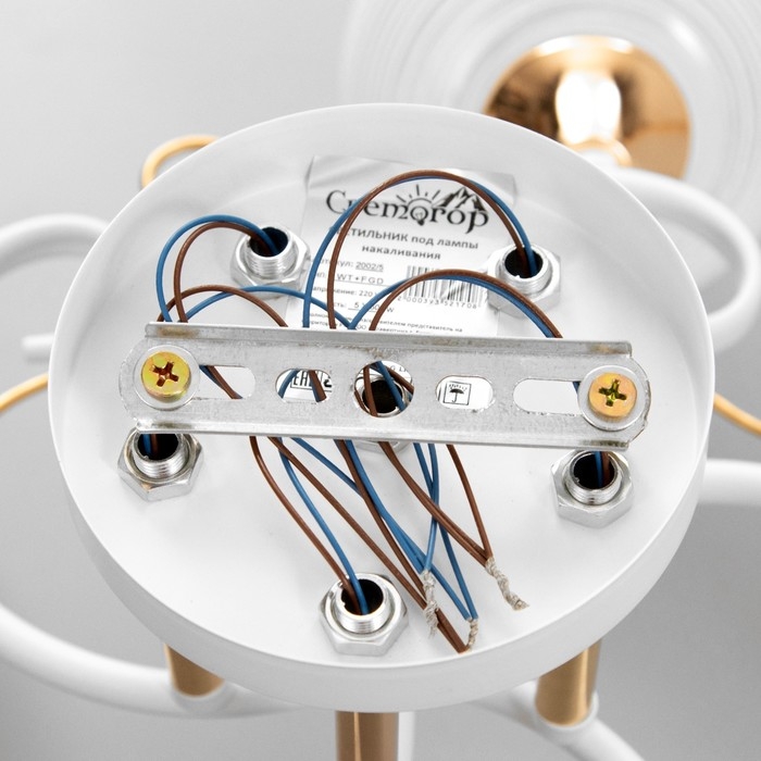 Люстра потолочная Жаклин 5хE27 40Вт Белый, золото Люстра потолочная Жаклин 5хE27 40Вт Белый, золото