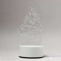 Светильник новогодний из акрила &laquo;Новый год: Исполнения желаний&raquo;, 11,8 х 22 см, модель GBV-0123