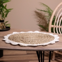 Коврик плетёный круглый 35 см