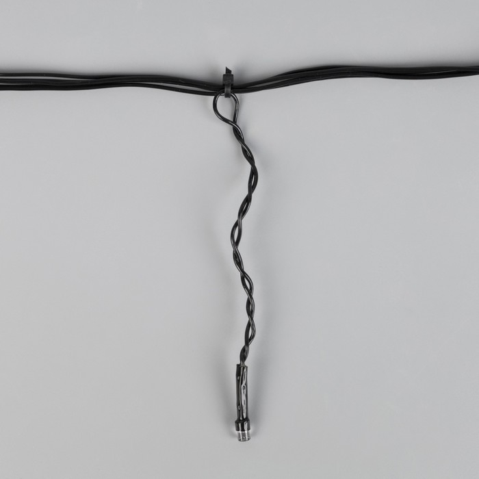 Гирлянда &laquo;Бахрома&raquo; 3 &times; 0.5 м, IP20, тёмная нить, 80 LED, свечение синее, 8 режимов, 220 В