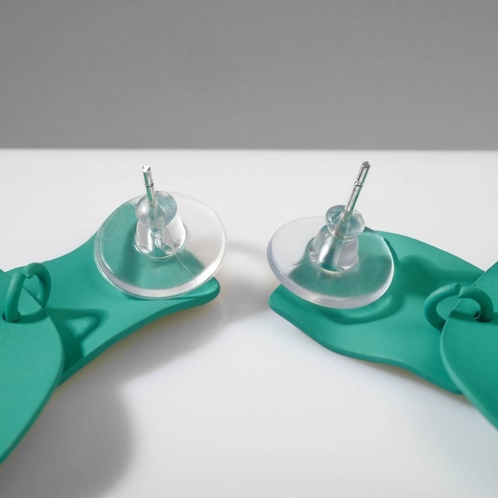 Серьги металл &laquo;Яркость&raquo; геометрия, цвет мятный