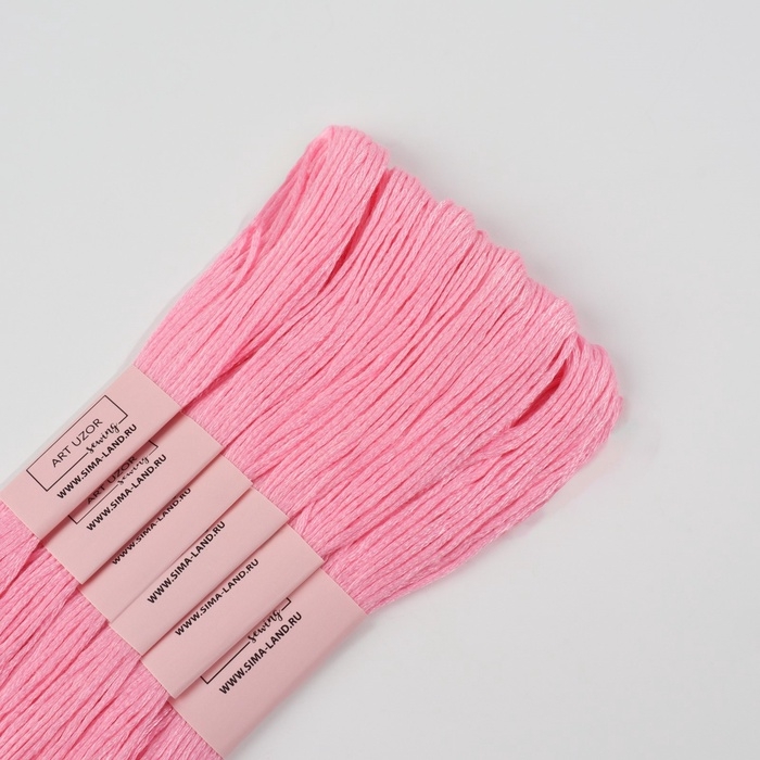 Набор ниток мулине №605, 8 &plusmn; 1 м, 6 шт, цвет розовый