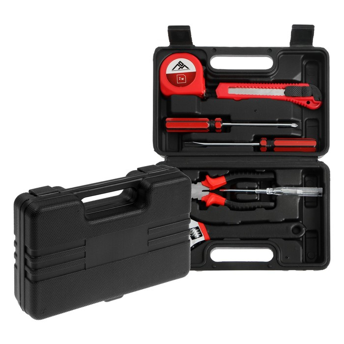 Набор инструментов в кейсе ЛОМ, универсальный, 7 предметов Набор инструментов в кейсе ЛОМ, универсальный, 7 предметов