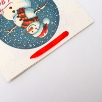 Новый год. Пакет подарочный новогодний бумажный, "Снеговик", 31 х 26 х 11 см. Новый год. Пакет подарочный новогодний бумажный, "Снеговик", 31 х 26 х 11 см.