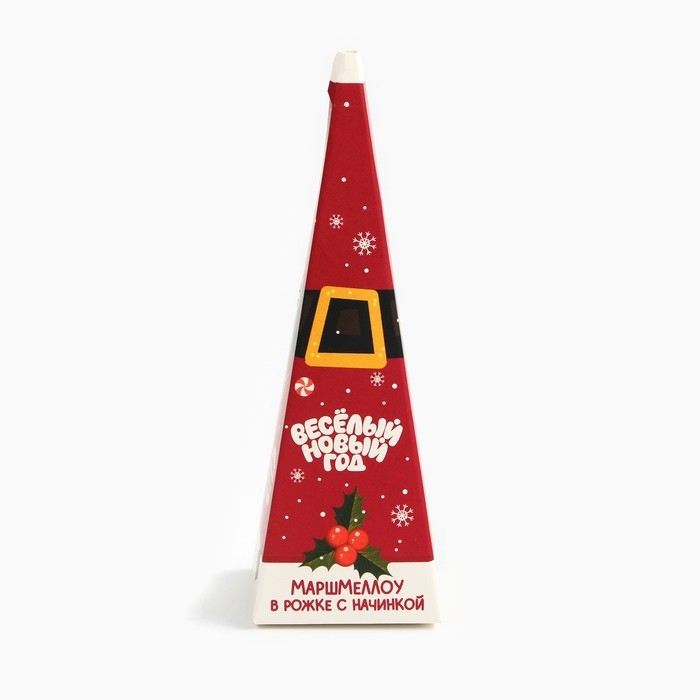 Новый год! Маршмеллоу в коробке, с клубничным вкусом &laquo;Весёлый новый год&raquo;, 13 г