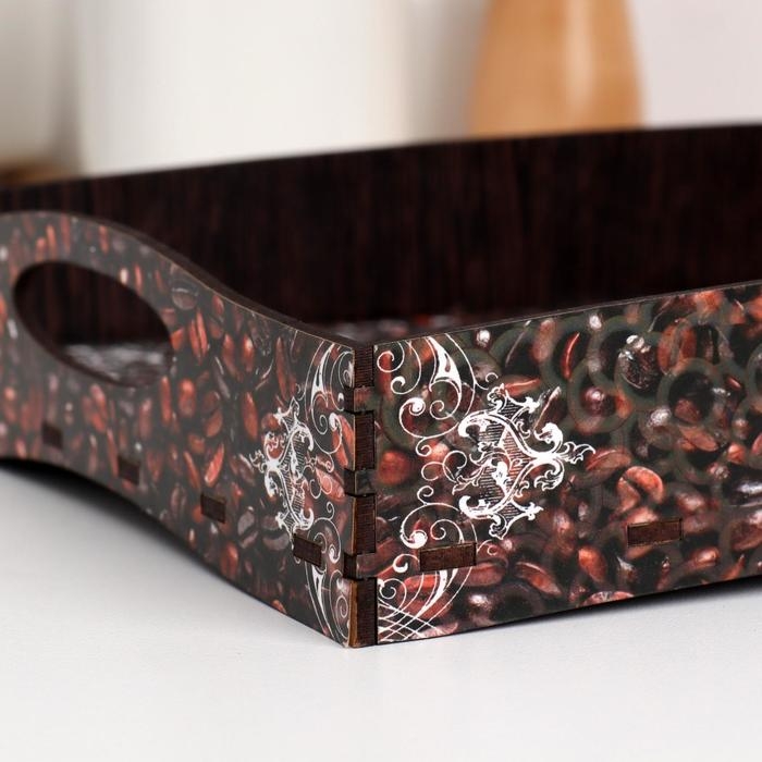 Поднос с ручками Поднос с ручками "Breakfast", деревянный, 30х20х4,5см