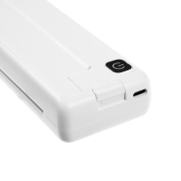 Портативный термопринтер LPR-04, для печати док., стикеров, наклеек, бумага в компл, белый