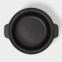 Жаровня чугунная &laquo;Биргер&raquo;, 1,5 л, d=24 см, стеклянная крышка, цвет чёрный