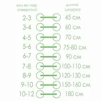Шнурки для обуви, пара, плоские, 8 мм, 120 см, белые