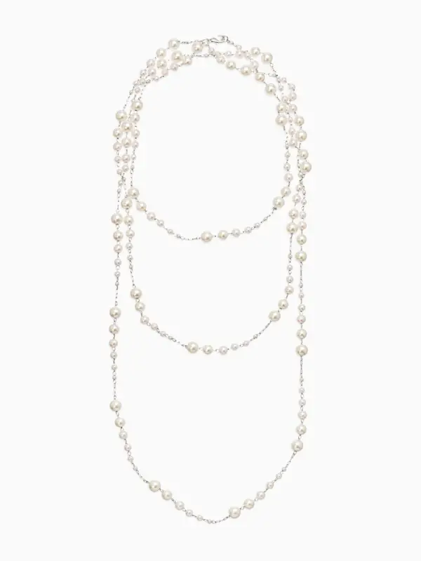 Бусы жемчужные d=3,4,5,6,8,10, цвет белый в серебре