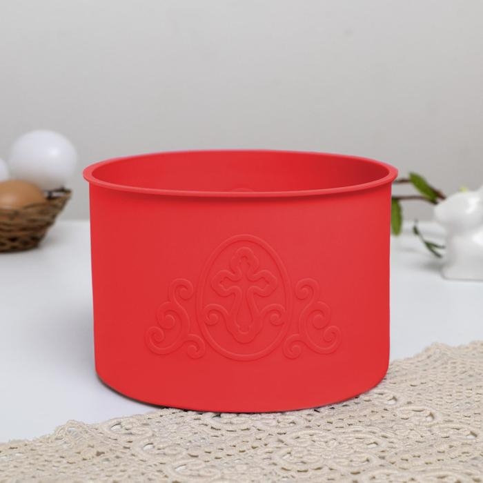 Набор силиконовых форм для выпечки на пасху &laquo;ХВ&raquo; красные, 3 шт.