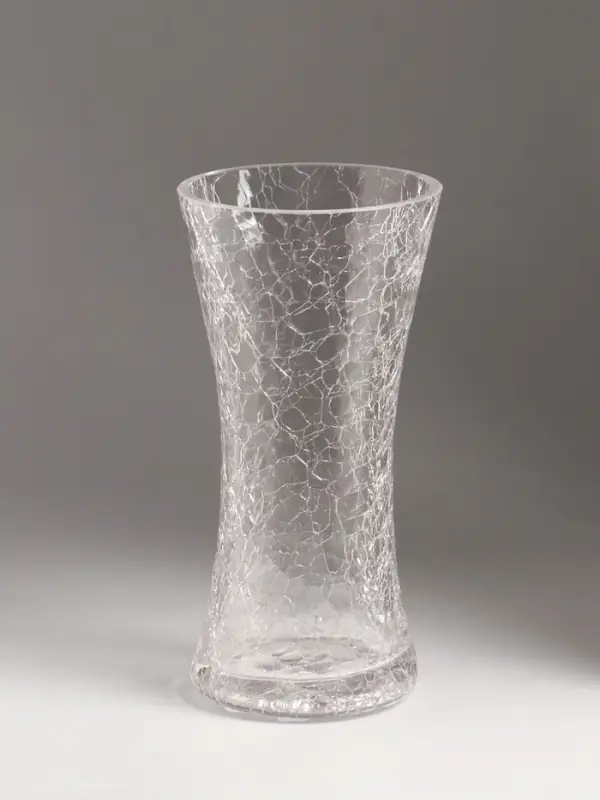 Ваза стекло настольная "Паутинка" талия, 20х10 см, прозрачный