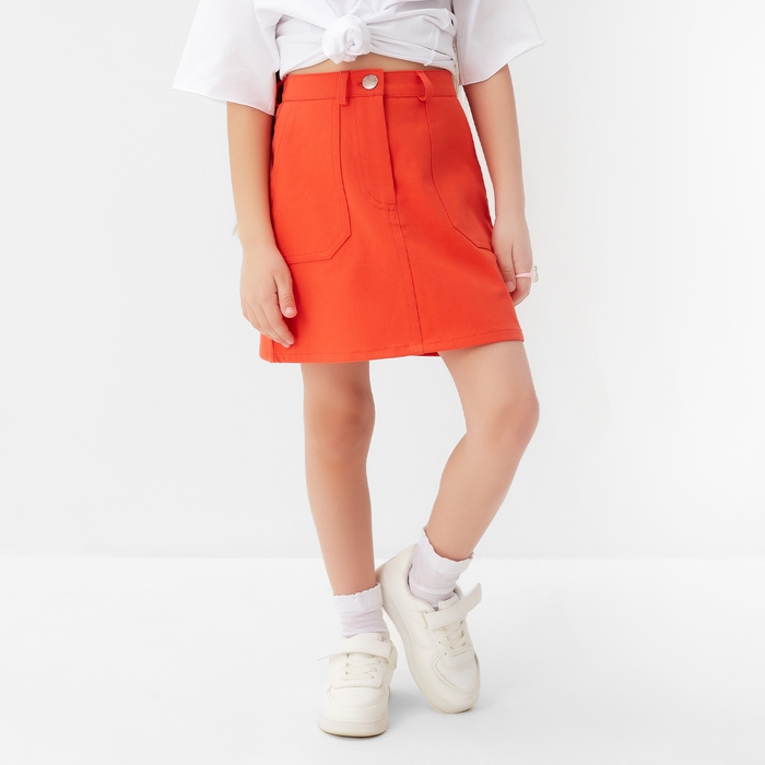 Юбка джинсовая KAFTAN р. 30 (98-104 см), оранжевый Юбка джинсовая KAFTAN р. 30 (98-104 см), оранжевый