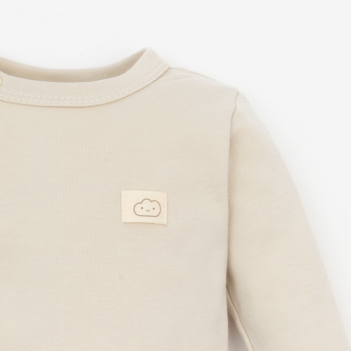 Боди с длинным рукавом Крошка Я, BASIC LINE, рост 86-92 см, цвет молочный