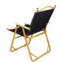 Стул MW02 складной, черный, светлое дерево