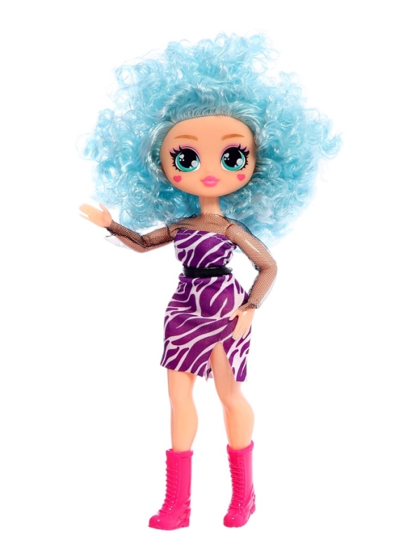 Кукла «Кудряшка Рина», шарниры в руках, голубой Кукла «Кудряшка Рина», шарниры в руках, голубой