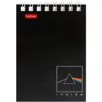 Блокнот А7 40л на гребне "INSIDE", обл мел карт 40Б7B1гр_01622