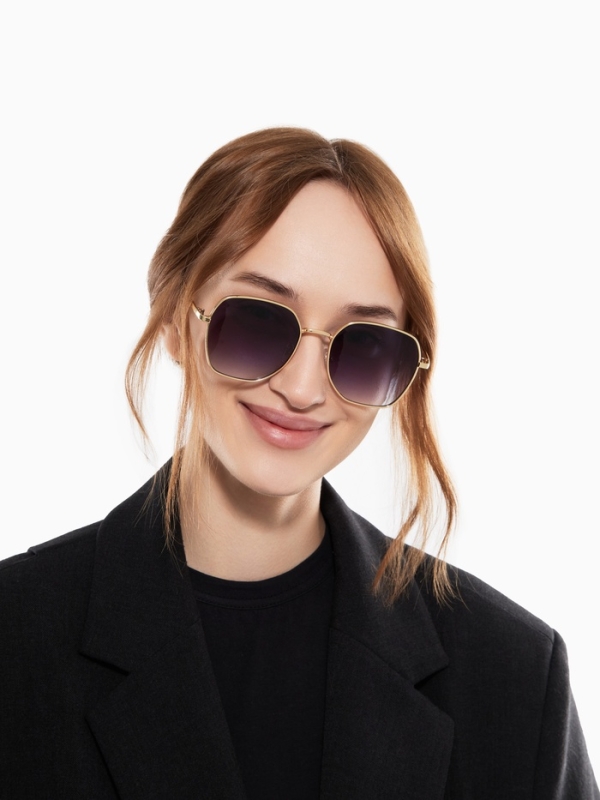 Очки солнцезащитные uv 400, дужка 13.1 см, ширина 12.4 см, линза 5.1&times;5.3 см