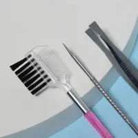 Набор косметологический, 4 предмета, серебристый