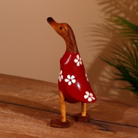 Сувенир "Утка в цветочек " дерево 25 см Сувенир "Утка в цветочек " дерево 25 см