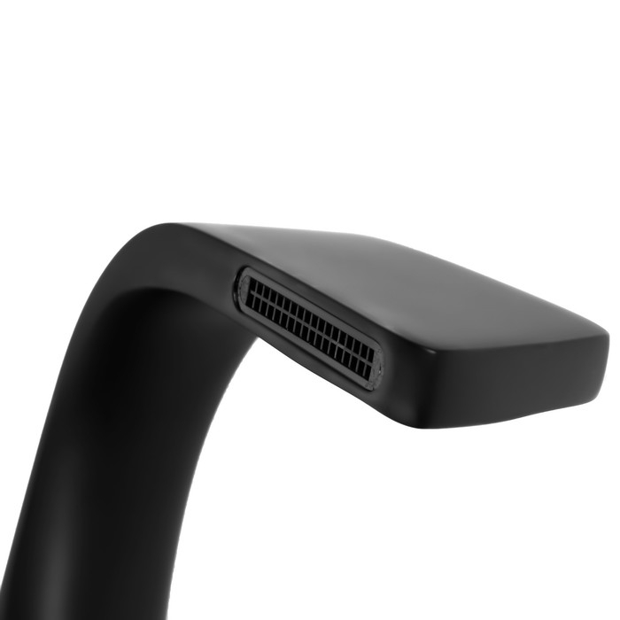 Смеситель для раковины ZEIN Z3877, однорычажный, интерьерный, высота 16 см, латунь, черный