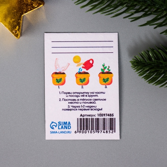 Набор открыток с семенами "Вырасти сам" "Волшебство" 5*7см