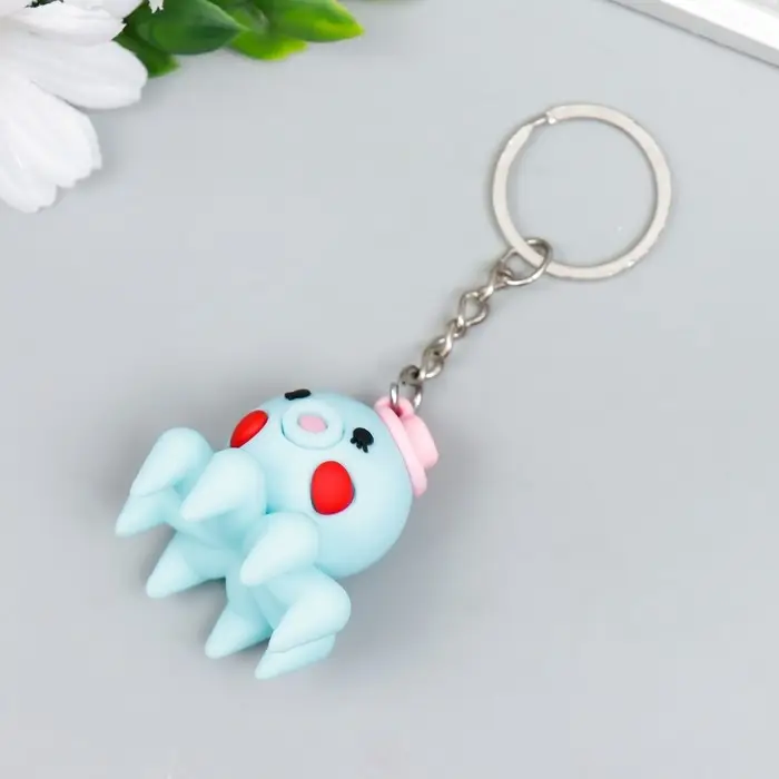 Брелок резина "Осьминожка в шляпке" МИКС 10х3,6 см