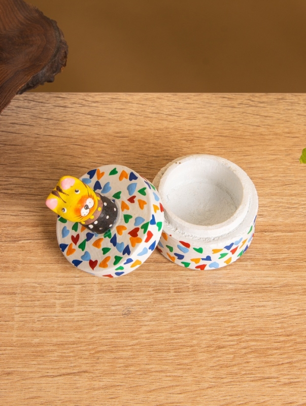 Сувенирная шкатулка &laquo;Котик&raquo;, 4.5&times;4.5&times;6.5 см, дерево, разноцветная