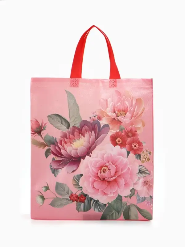 Сумка для покупок Цветы, 32*12*36, отд без молнии, микс