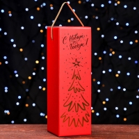 Коробка под шампанское "Дракон на красном", 11 х 11 х 35 см