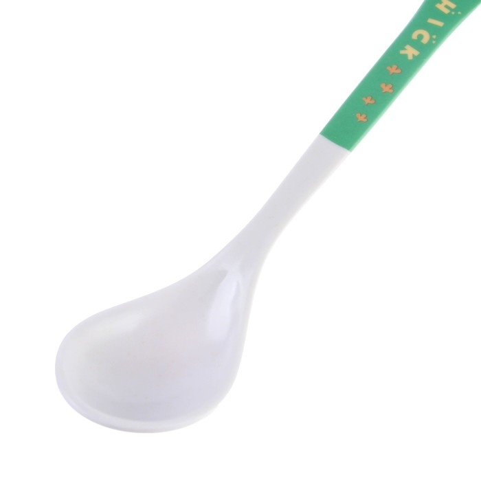 Ложка детская для кормления из бамбука, форма круг, цвет МИКС