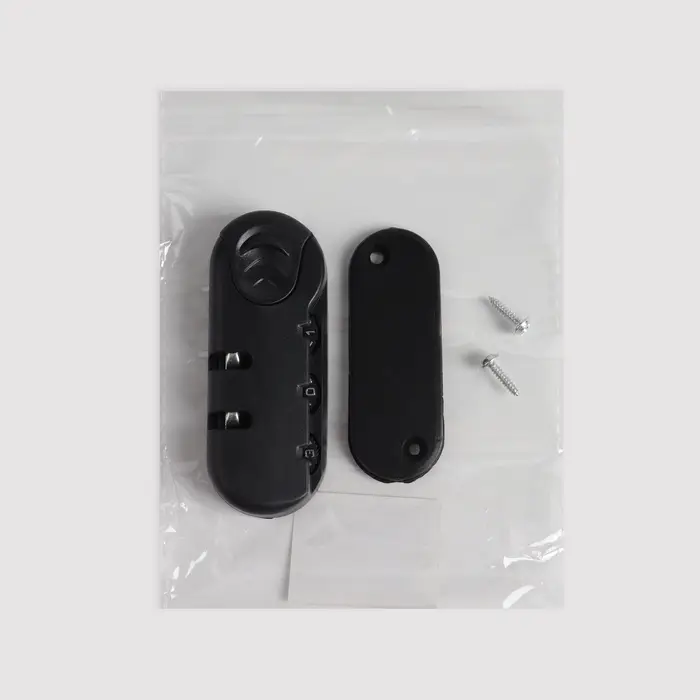 Замок кодовый для чемодана, с креплениями, 3.3&times;8.3&times;1.8 см, цвет чёрный