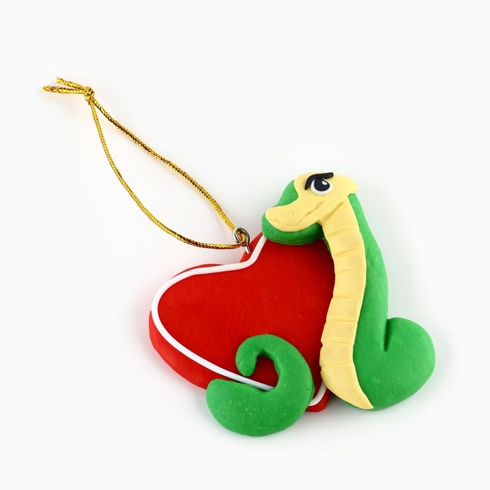 Ёлочная игрушка новогодняя &laquo;Змейка&raquo;, на Новый год, 6,5 х 5,9 см